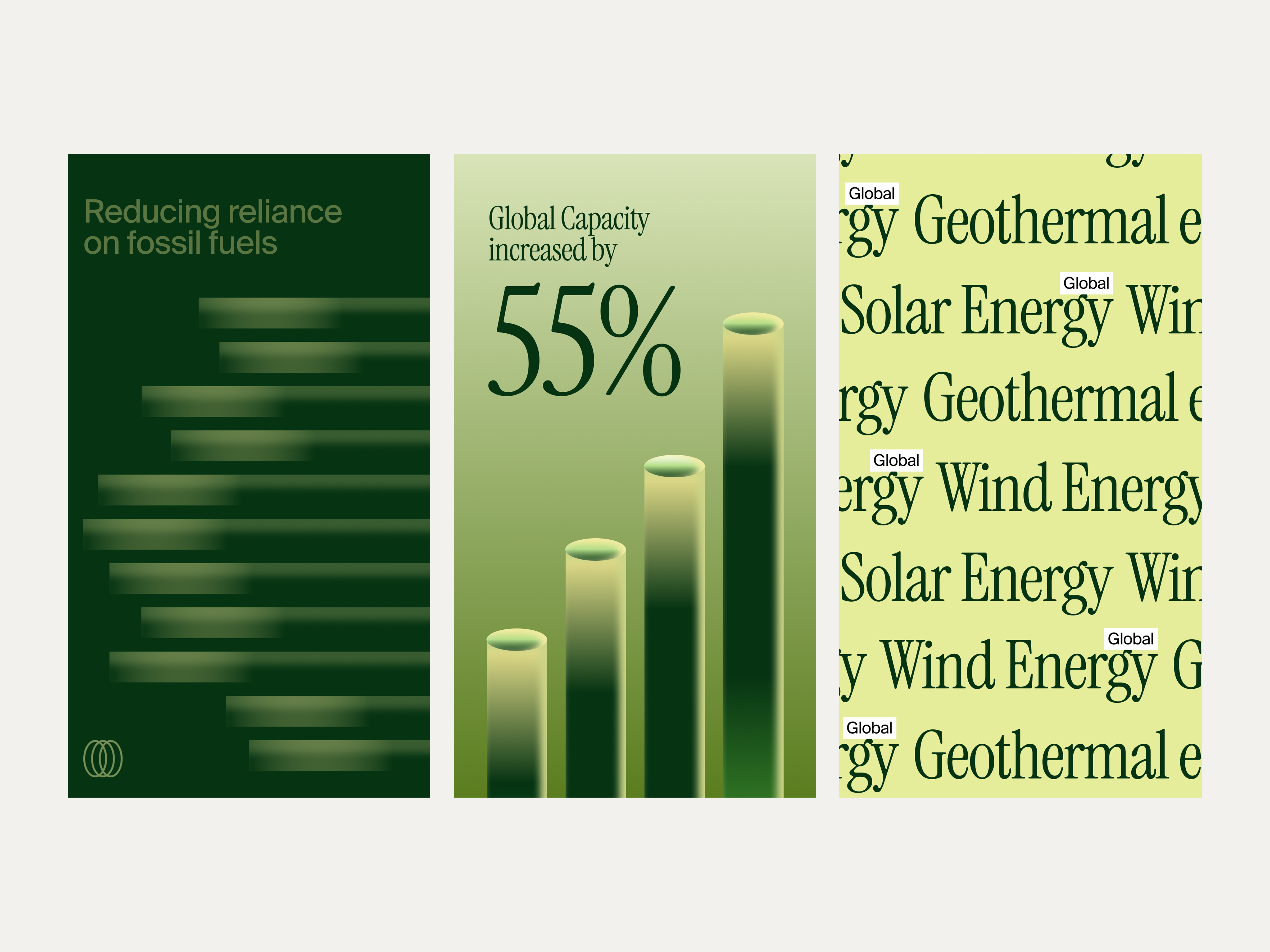 Renewable energy campaign, poster system